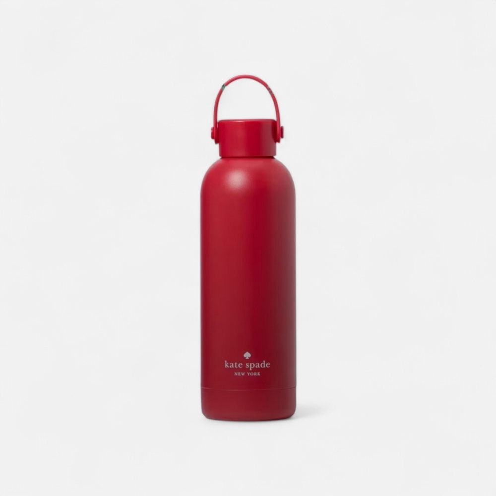 NIB / Kate Spade Signature Water Bottle / Vibrant Red